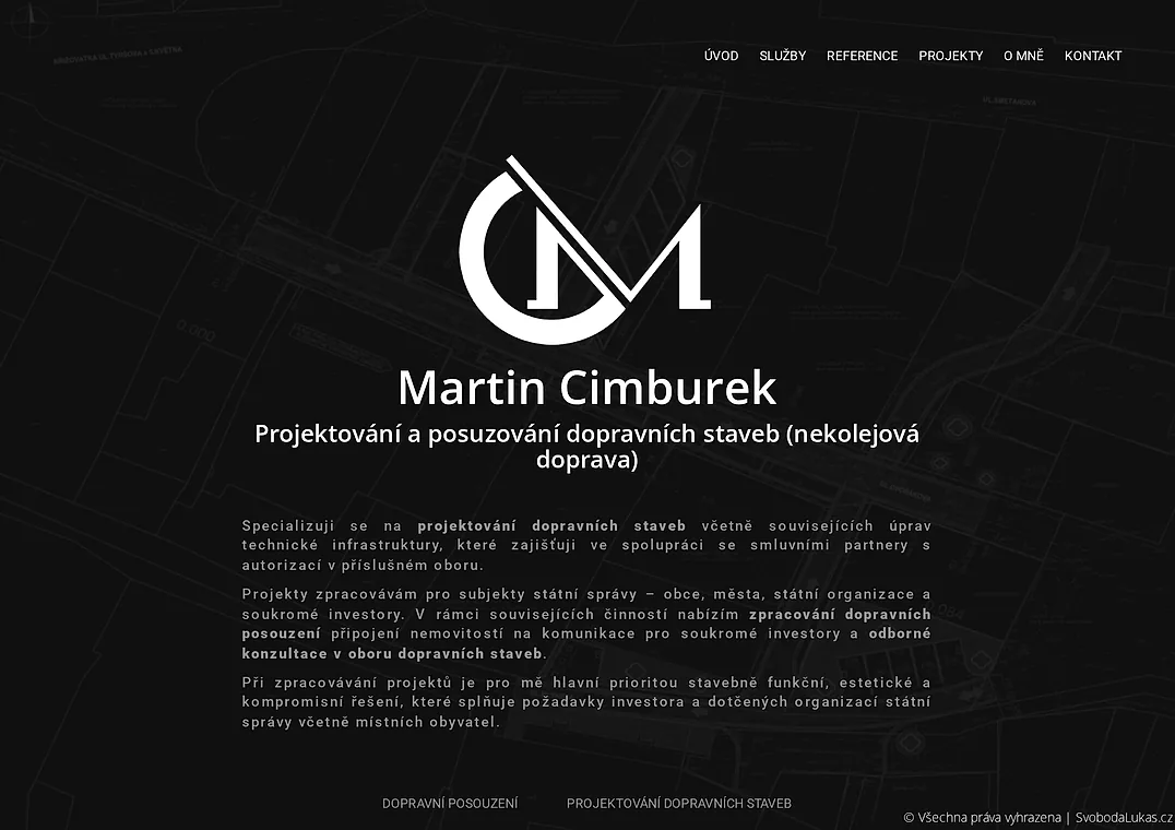 Firemní web s administrací na míru — CimburekMartin.cz