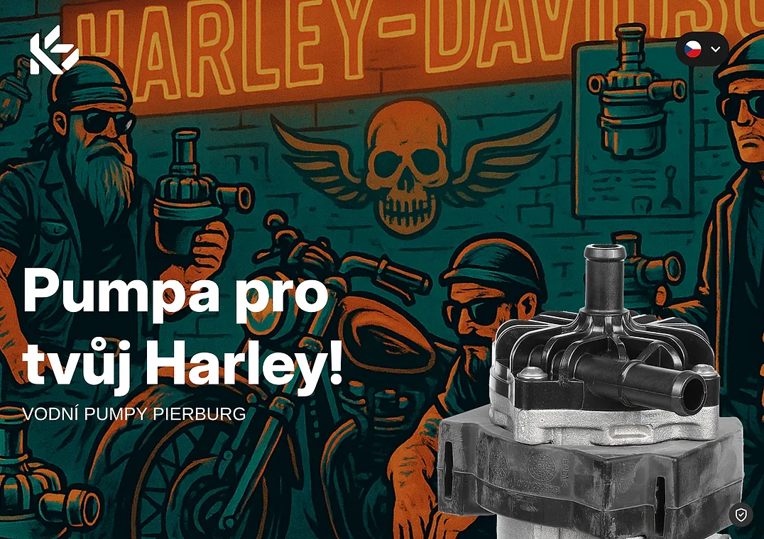 Microsite pro prodej vodních pump — HarleyPump.com